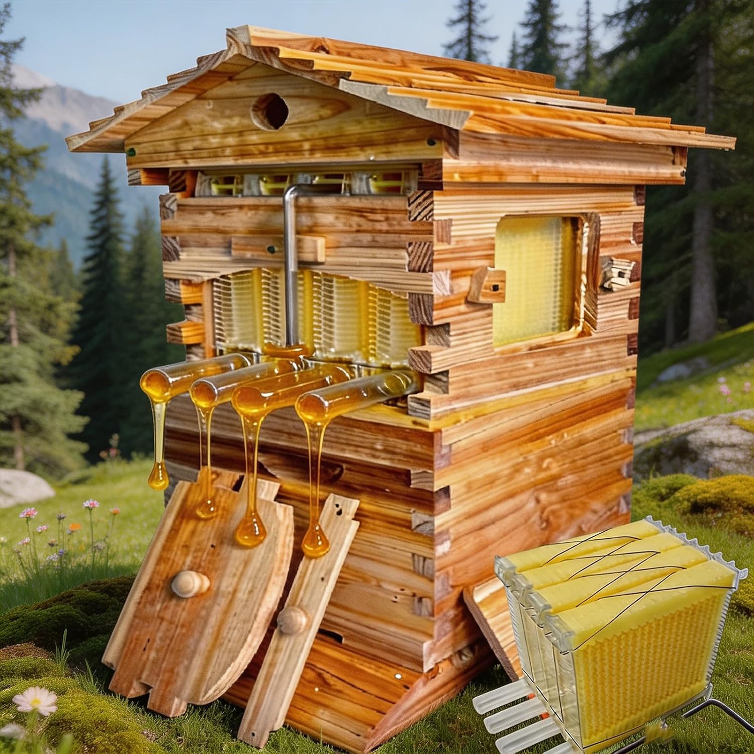 Caixa de madeira para colmeia  - Beehive Frame Wax avaliação e preço